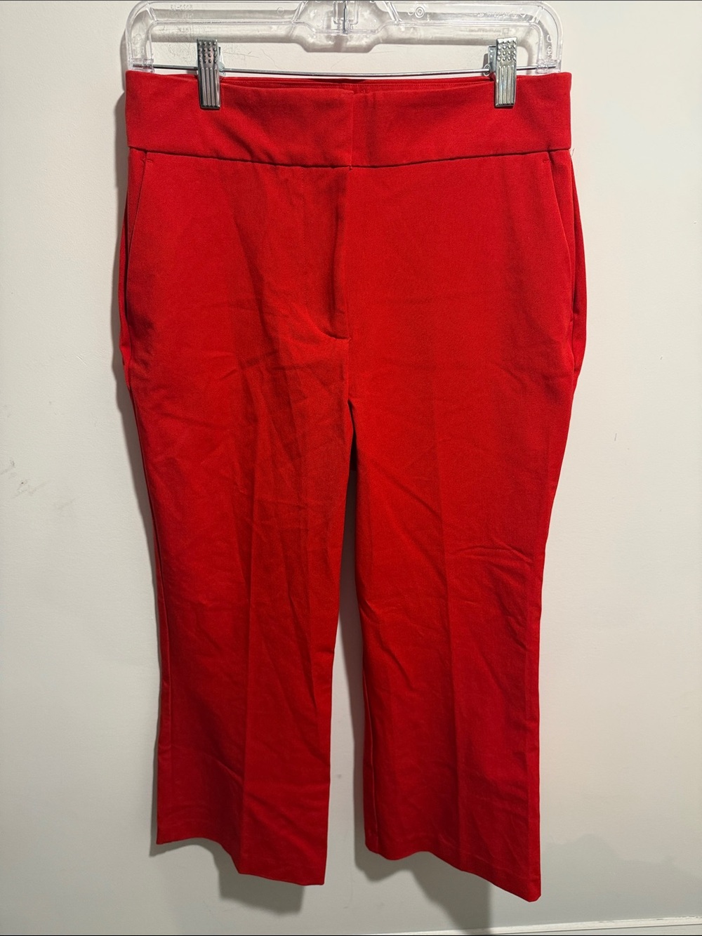 Boden Red Cropped Slim Stretch Pants Size 8 NWT